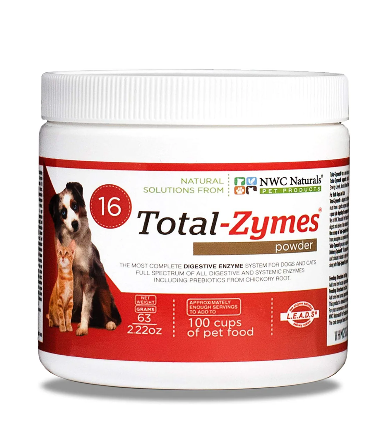 Total-Zymes® Powder Digestive Enzymes and Prebiotcs 63g